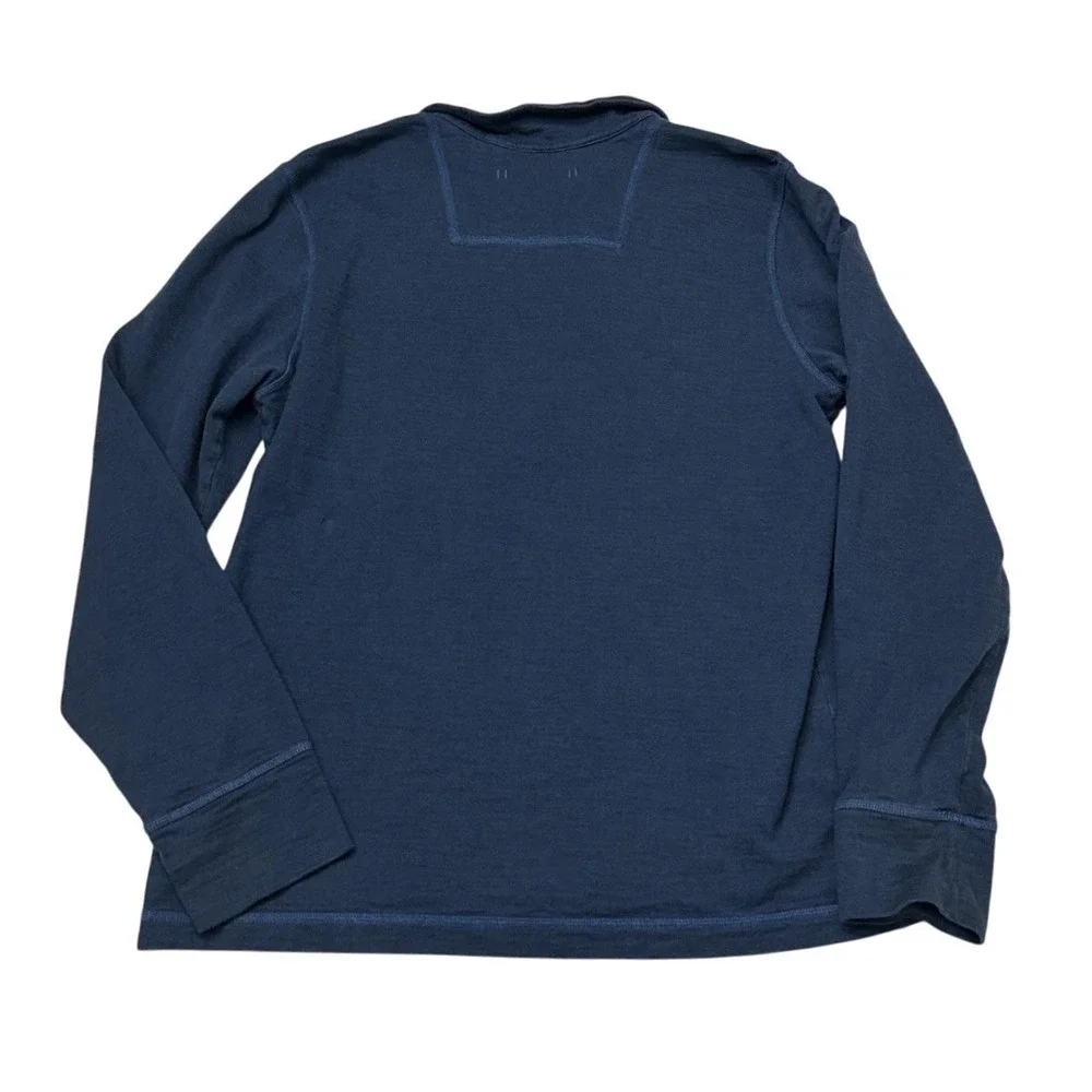 The North Face Sweater Mens Medium Blue‎ Quarter 1/4 Zip Pullover Long Sleeve